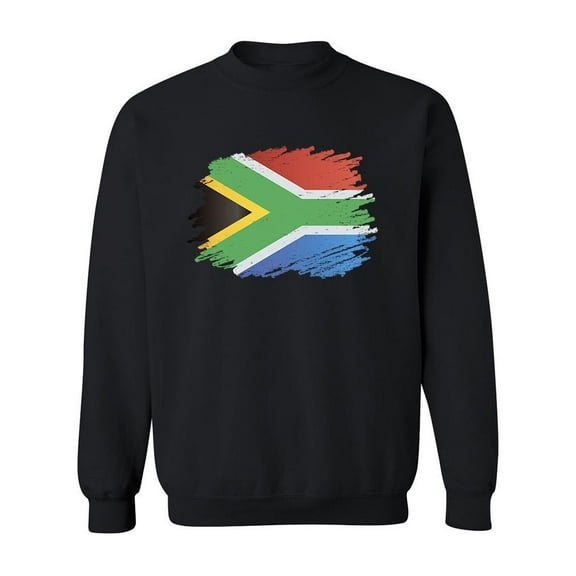 South Africa Flag Brush Colored Sweatshirt Men -Image by Shutterstock, Male XX-Large
