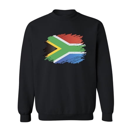 South Africa Flag Brush Colored Sweatshirt Men -Image by Shutterstock, Male x-Large