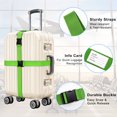 thumbnail image 2 of JINYINGHOD 6Pcs Luggage Straps, 79 inch Adjustable Heavy Duty Suitcase Belts with Quick Release Buckle, Secure Luggage Strap for Traveling, Green, 2 of 7