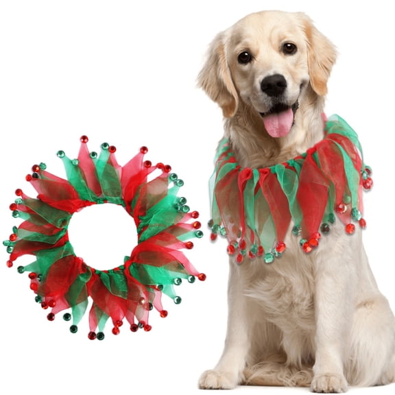 Apeya Cute Christmas Pet Collar Red and Green Adjustable Vacation Dress Collar for Cats and Dogs Christmas Decorative Dog Cat Collar Accessories