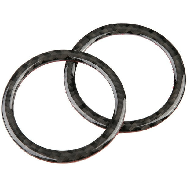 Decoración interior de fibra de carbono, 2 piezas de ventilación de aire acondicionado Ajuste de fibra de carbono para coche Ajuste de salida de ventilación de aire acondicionado Valor inmejorable