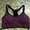 Gray, variant on Women's Yoga Fitness Stretch Workout Top Seamless Racerback Padded Sports Bra,Purple