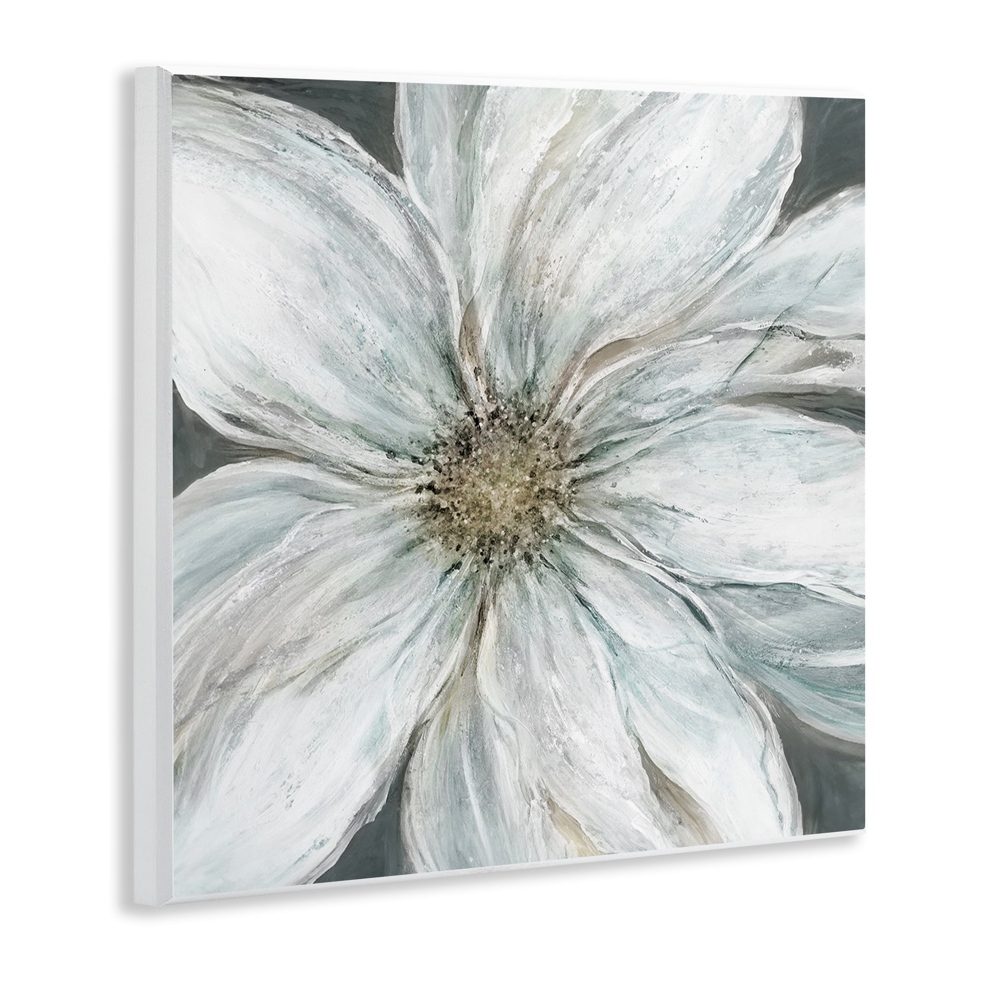 Stupell Industries Large White Flower Closeup Wall Plaque Art, design by Carol Robinson