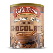 (6 Pack) Caffe D'Vita Mexican Spiced Ground Chocolate, 16 oz Canister