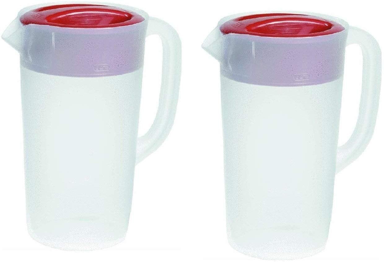 Rubbermaid 30621-4 798837755681 Pitcher 2.25 Qt-Clear with Red Cover ...