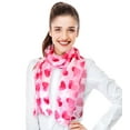 thumbnail image 2 of CBC Crown Bubble Hearts Valentines Day Theme 13" x 60" Silk Feeling Scarf, 2 of 4