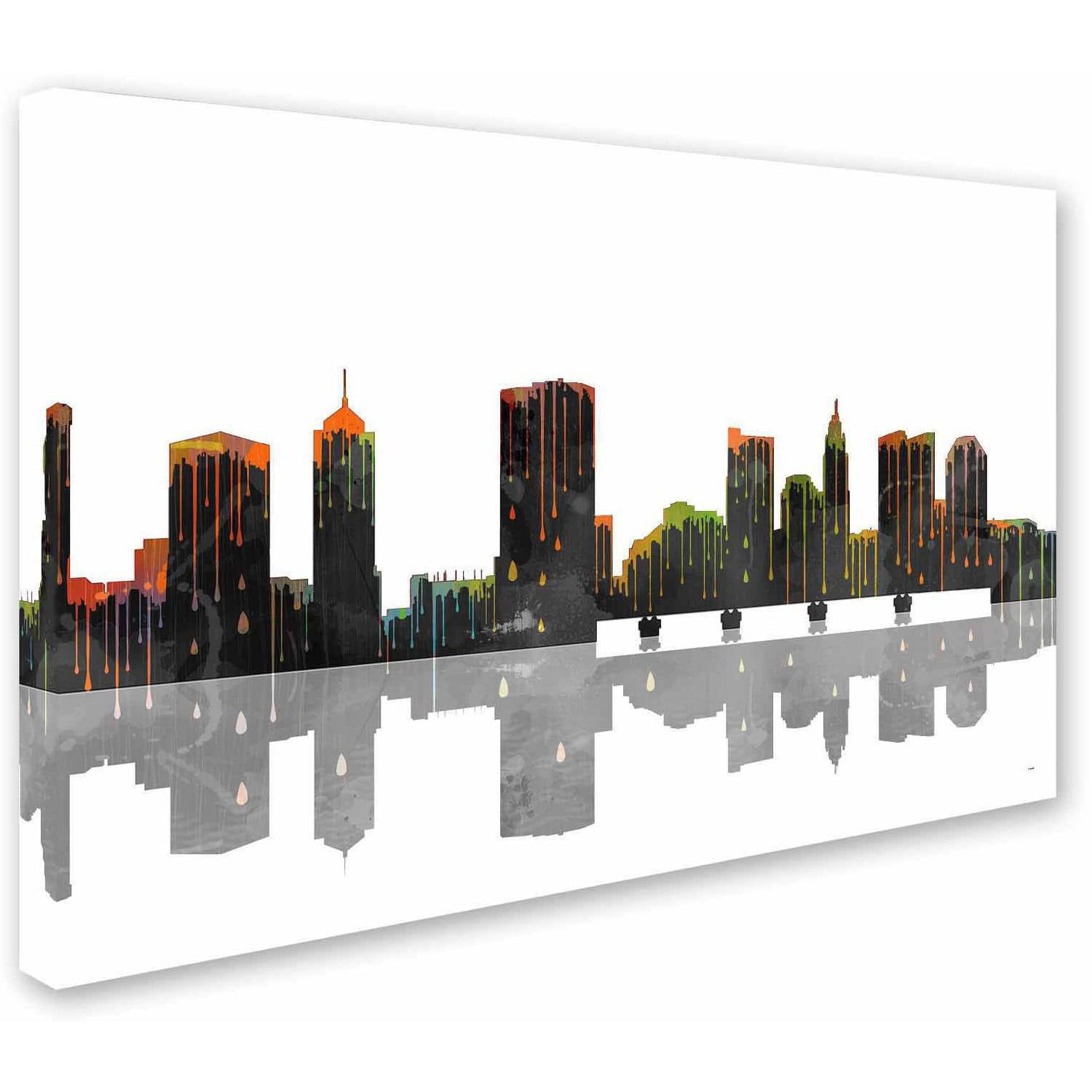 Marlene Watson "Columbus Ohio Skyline" Canvas Art