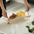 thumbnail image 5 of Decorative Natural Wood Rectangular Tray Serving Board with Rope Handles, 5 of 7