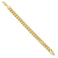 thumbnail image 3 of 11mm Diamond-Cut 14k Yellow Gold Plated Flat Miami Cuban Link Chain Bracelet, 7 inches, 3 of 7