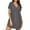 Gray, variant on Posijego Nightgowns for Women V Neck Short Sleeve Pleated Sleepwear Soft Sleepshirts Pajama Shirt Dress