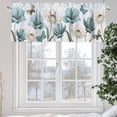 thumbnail image 6 of Vintage Tulip Valances for Windows Farmhouse Watercolor White Blue Flower Butterfly Valance Curtains Rod Pocket Bathroom Small Window Treatments for Kitchen Living Room Bedroom, 54"x18", 6 of 7
