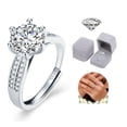 thumbnail image 1 of Anillo De Compromiso Plata 925 Para Mujer Ajustables Promesa Modelo Plateado, 1 of 4