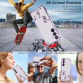 thumbnail image 5 of Phone Case for Samsung A25 5g Case Clear Glitter Sparkle Aesthetic Samsung Galaxy A25 5g Case Silicone Soft Flower Transparent Shockproof Cover Purple Slim (Silver-Purple), 5 of 14
