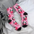 thumbnail image 5 of Logiee Panda Heart Valentine Pink Print Adult Socks for Men & Women,Calf Socks, Ankle Socks,Boots Socks,Breathable Casual Sock,Unisex Crew Socks, 5 of 6