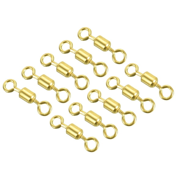 Fishing Barrel Swivels, 40 Pack 28LBS Copper Terminal Tackle for Fishing, Golden