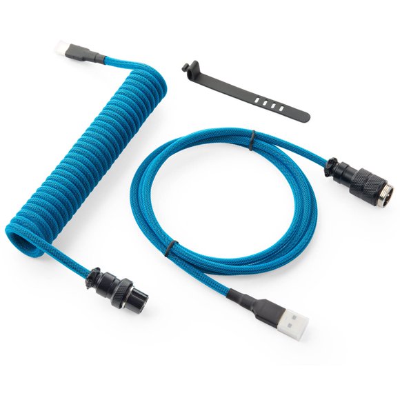 Cable en espiral para teclado GunMjo Pro Custom USB-C a USB-A de 1,5 m