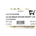 thumbnail image 3 of (25) 1/4-20 Brass Nylon Insert Lock Nuts Locking Hex Nuts 1/4-20 Solid Brass, 3 of 4