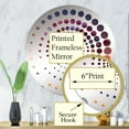 thumbnail image 3 of Designart "Mystically Hued Baobabs" Tree Baobab Spiral Dot Round Wall Mirror - Floral Oval Printed Decorative Mirror - Multiple Color Options, 3 of 5