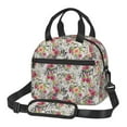 thumbnail image 1 of Balery Roses Mixed Zebra Bolsa de Almuerzo Impresa, Caja de Almuerzo Reutilizable, Bolsa Térmica Aislada para Almuerzo, Bolsa Antiderrames, 1 of 7