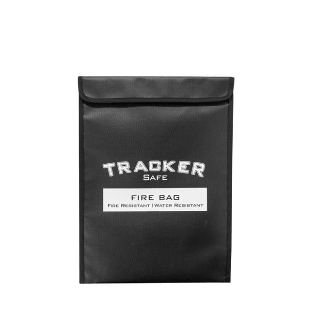 Tracker Safe Zipper Silicone Coated Fiberglass Money Deposit Bag, Black, 1 Count