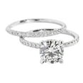thumbnail image 1 of Ring Round Diamond Wedding Band Anniversary Gift Diamond Ring Pair Set, 1 of 4