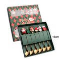 thumbnail image 4 of Juego de cubiertos navideños Gardenne, cucharas y tenedores navideños, vajilla navideña, cabezal de acero inoxidable de superficie lisa, cubiertos decorativos navideños (20 piezas), 4 of 7