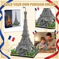 thumbnail image 3 of Eiffel Tower Building Block Set, 2622Pcs 3D Architecture Model Kit, French Landmark Collectible Display Decor, 3 of 8