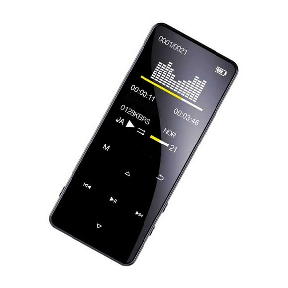 Guardoinrt Lecteur MP4 Multifonction Écran Tactile 1,8 Pouce Radio FM Lecture 16 Go Compatible Bluetooth 5.0 Musique en Métal Réveil Enregistreur Sans Fil