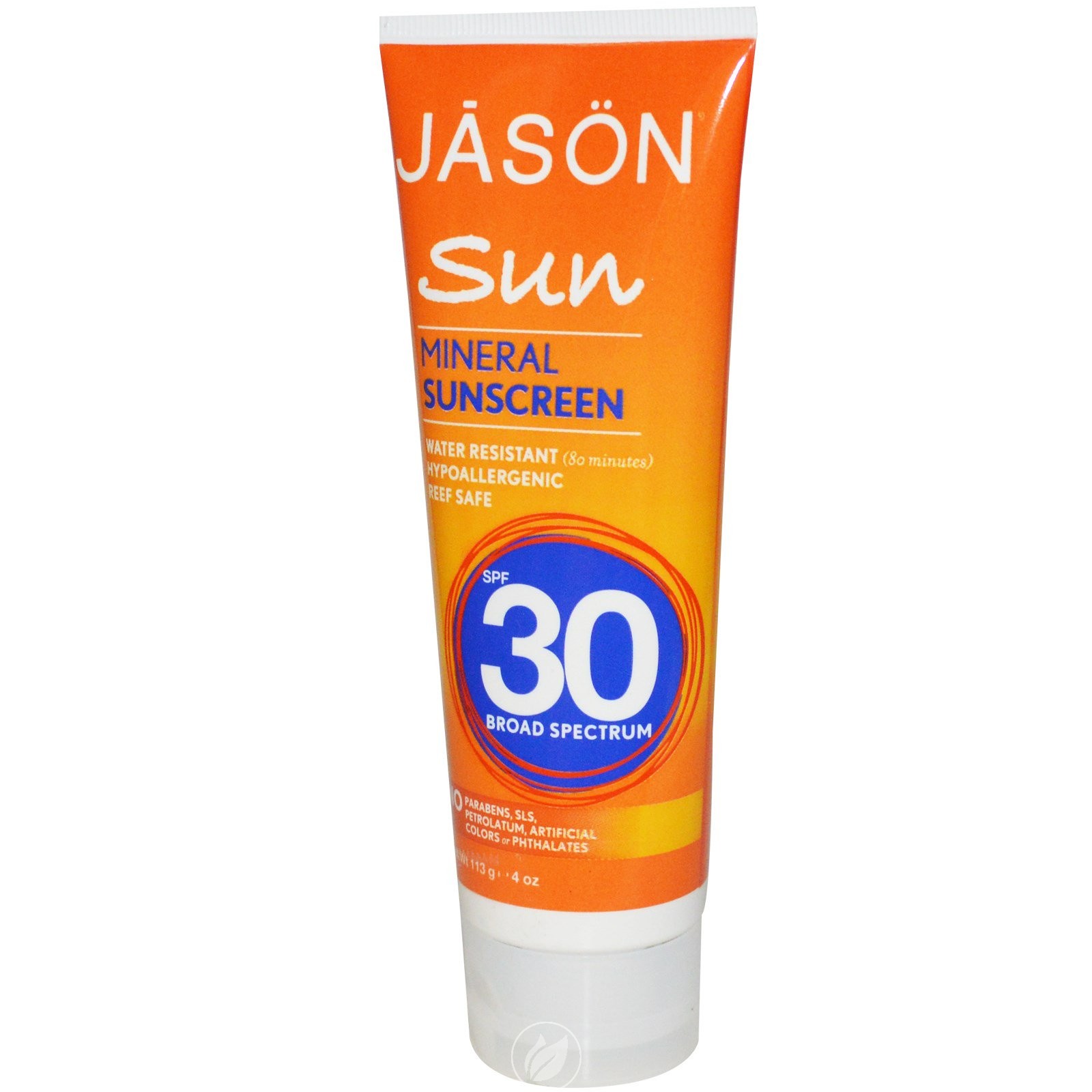 Sunbrellas Chemical Free Sun Block SPF30+ EA 1/4 OZ by Jason Natural Products, Pack of 2