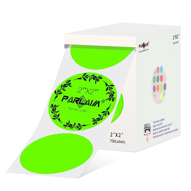 Etiquetas adhesivas térmicas PARLAIM de 2 x 2 pulgadas, 700 piezas, impermeables