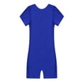 thumbnail image 3 of Sinleey Girls Boys Short Sleeves Ballet Dance Unitard Leotard Stretchy Gymnastics Athletic Biketards Blue 12, 3 of 7
