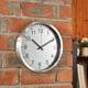 thumbnail image 5 of Reloj de pared silencioso de acero inoxidable y metal, reloj de pared de aluminio creativo y moderno para sala de estar, 5 of 5