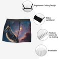 thumbnail image 3 of Kdxio Men's Boxer Briefs with Night Sky Wolf Print - Comfortable and Breathable Underwear for Everyday Wear, 3 of 5