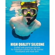 TUSA Sport Adult Visio Tri-Ex Mask, Dry Snorkel, and Fins Travel Set, Black/Metallic Dark Red, Large