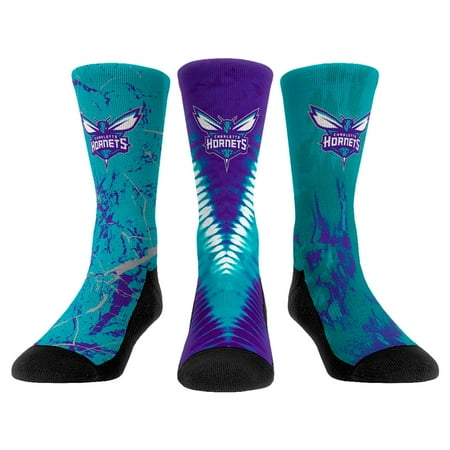 

Unisex Rock Em Socks Charlotte Hornets Three-Pack Crew Socks Set