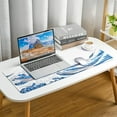 thumbnail image 6 of 31.4"x11.8"Extended Large Gaming Mouse Pad,XL Large Non-Slip Rubber Base Mousepad with Stitched Edges,Waterproof Keyboard Mouse Mat Desk Pad,Japanese Sea Wave, White and Blue Tones, 6 of 6