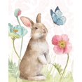 thumbnail image 2 of Audit, Lisa 12x14 White Modern Wood Framed Museum Art Print Titled - Spring Softies Bunnies  II Pink, 2 of 4