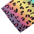 thumbnail image 5 of DouZhe Polyester Placemats Set of 4, Colorful Leopard Print Rainbow Animal Pattern Heat Resistant Place Mats for Dining Table, 12" x 18", 5 of 7