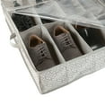 thumbnail image 5 of Simplify 12 Pair Boho Print Fabric Under the Bed Shoe Storage Bag in Grey, 5 of 5