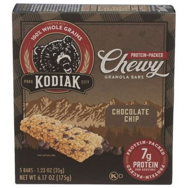 Kodiak Cakes Chocolate Chip Protein-Packed Chewy Granola Bars 5 Pack 5 x 6.17 oz