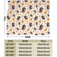 thumbnail image 3 of Thanksgiving Blanket Pumpkin and Turkey Flannel Blanket Soft Cozy Throw Blankets for Bed Sofa Couch Office Travel All Season 80"X60", 3 of 6
