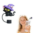 thumbnail image 2 of 1Pcs Halloween Straw Cover Cap for Stanley Cup 40oz/30oz Tumbler, 10mm Reusable Cute Ghost Drinking Straw Topper Accessories, Portable Protector Plugs Decorations Gifts for Party Halloween, 2 of 4
