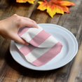 thumbnail image 4 of Pink Stripe, Kitchen Towel Dish Cloths Set of 4, Microfiber Soft Kitchen Hand Towels, Abstract Geometric Absorbent Quick Drying Dishcloths 18 x 28 Inches, 4 of 8