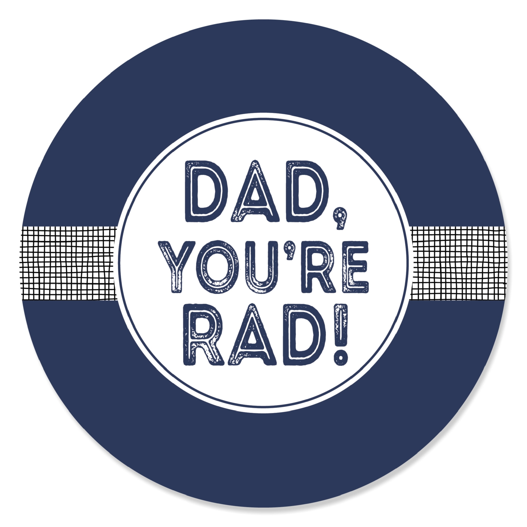 My Dad is Rad Father's Day Circle Sticker Labels 24 Count