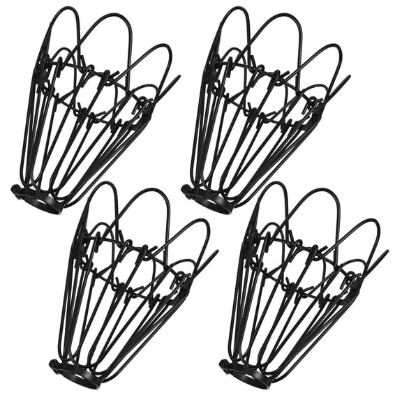 AURARMLET 4Pcs Black Chandelier Lampshade Iron Art Rustic Style Lighting Fixture