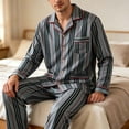 thumbnail image 6 of Jamicy Soft Pajamas for Men Long Sleeve Soft Pajamas for Men Button Down Sleepwear Pjs Lounge Sets with Pockets Home Wear for Winter, 6 of 6