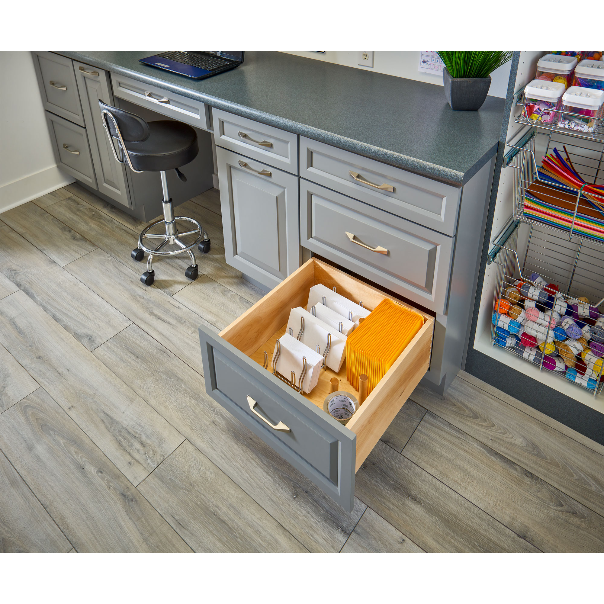 Rev-A-Shelf 5DLD-1-CR Drawer Lid Organizer for Drawer Peg Boards, Chrome