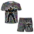 thumbnail image 1 of Marvel Superhero Hulk T-Shirts For Boys Top Shorts 2 Pcs Sets Children Cartoon Spiderman Clothes Set Baby Kids Sports Suit 4-1410T Gong Bohan LED, 1 of 2