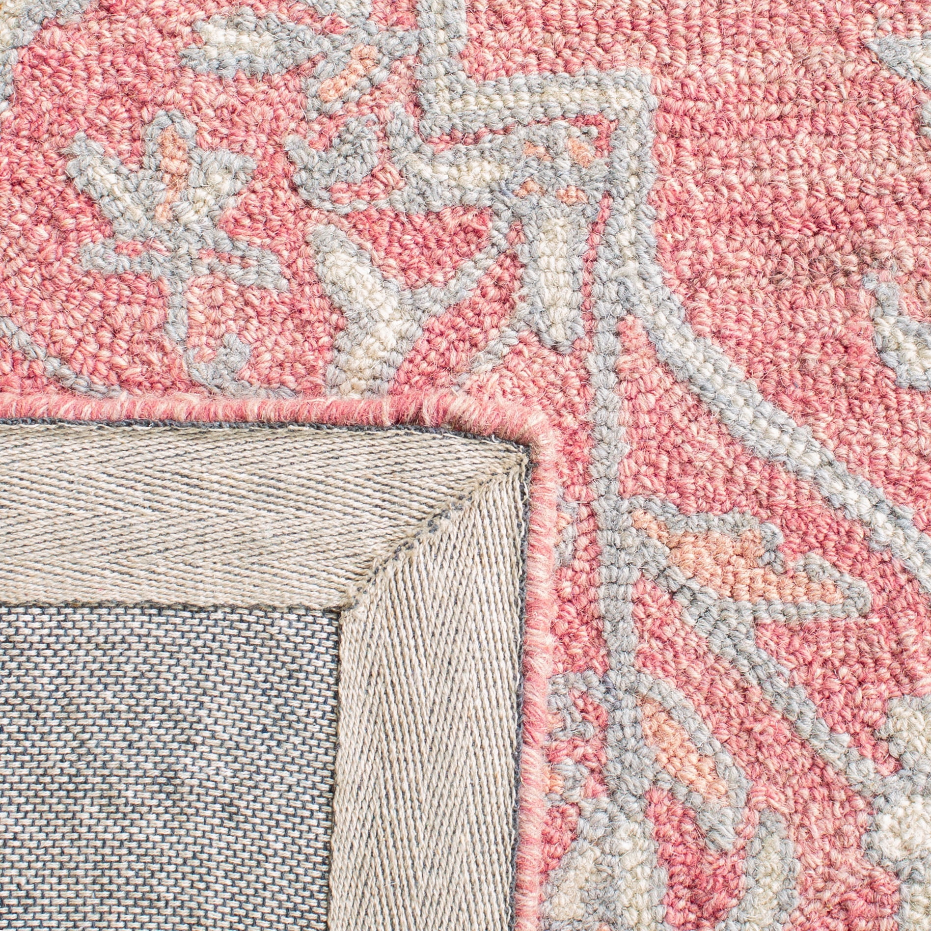 SAFAVIEH Micro-Loop Britton Oriental Area Rug, Pink/Ivory, 10' x 14'