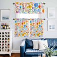 Bloom Flowers Kitchen Curtains and Valances Set, Colorful Floral Rod — free download